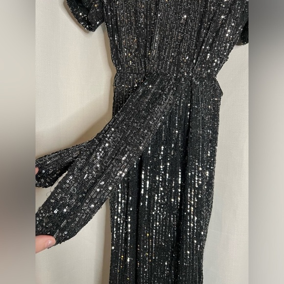 C/MEO Collective Lustre Midi Dress in Black Sequin Small - Picture 9 of 15